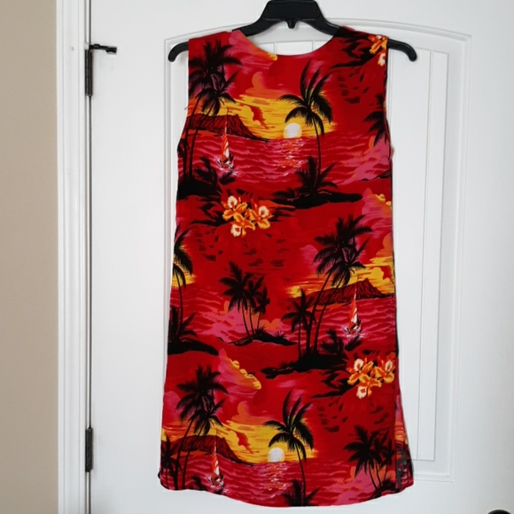 Island Planet Red/Pink Tropical Print Coverup XL - Picture 2 of 5